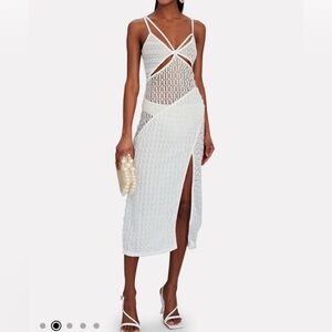 FOR LOVE & LEMONS Tracy Knit Cut-Out Midi Dress